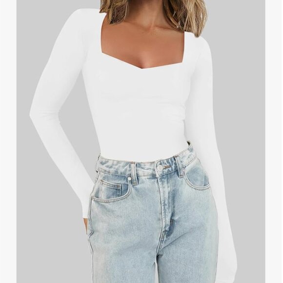 White long sleeve Body suit - Picture 3 of 5